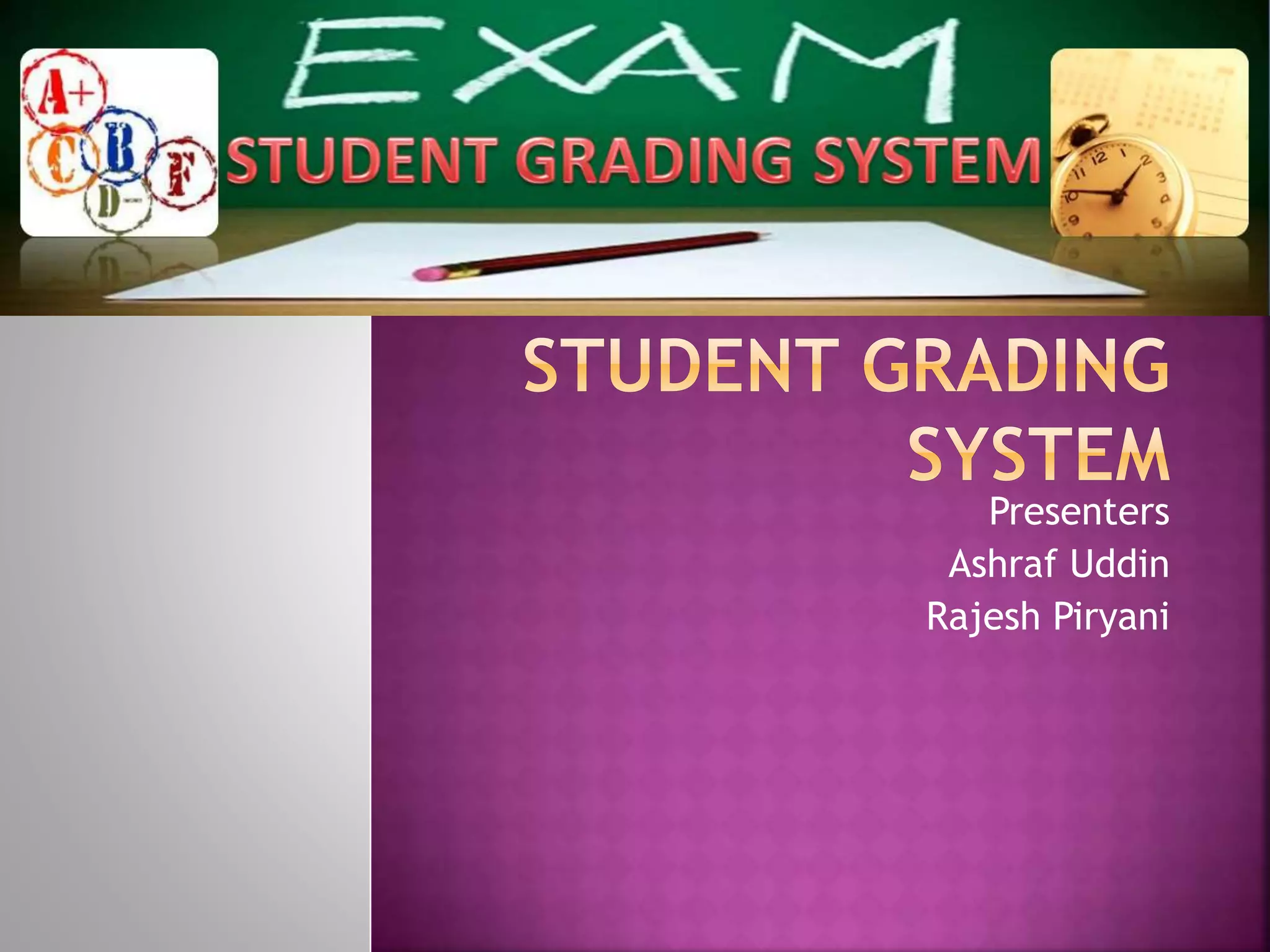 (Project) Student grading system | PPTX