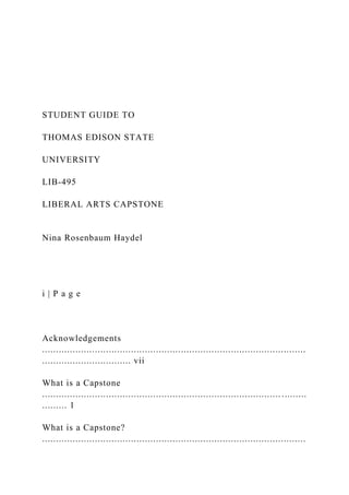 STUDENT GUIDE TO THOMAS EDISON STATE UNIVERSITY .docx