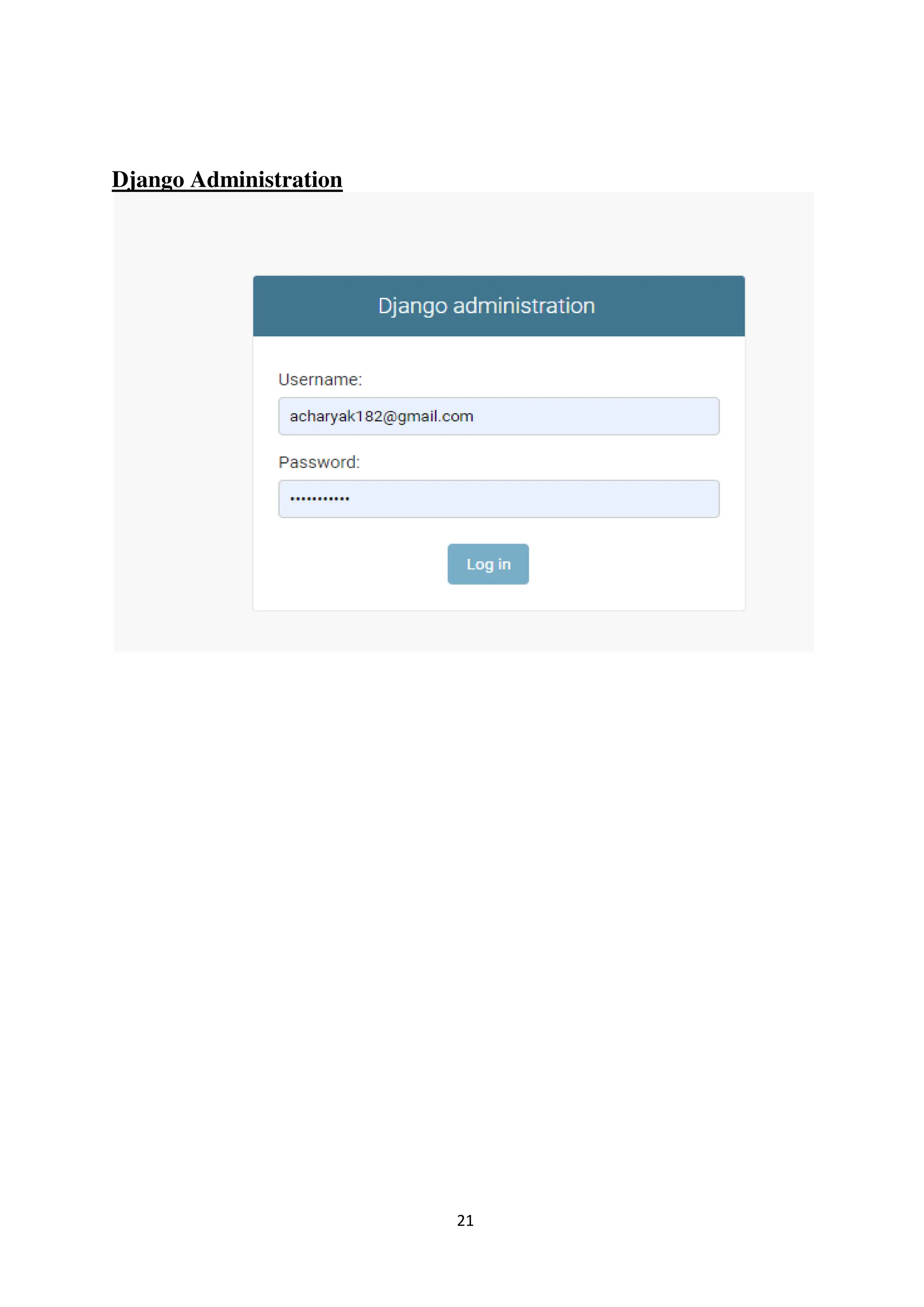 21
Django Administration
 