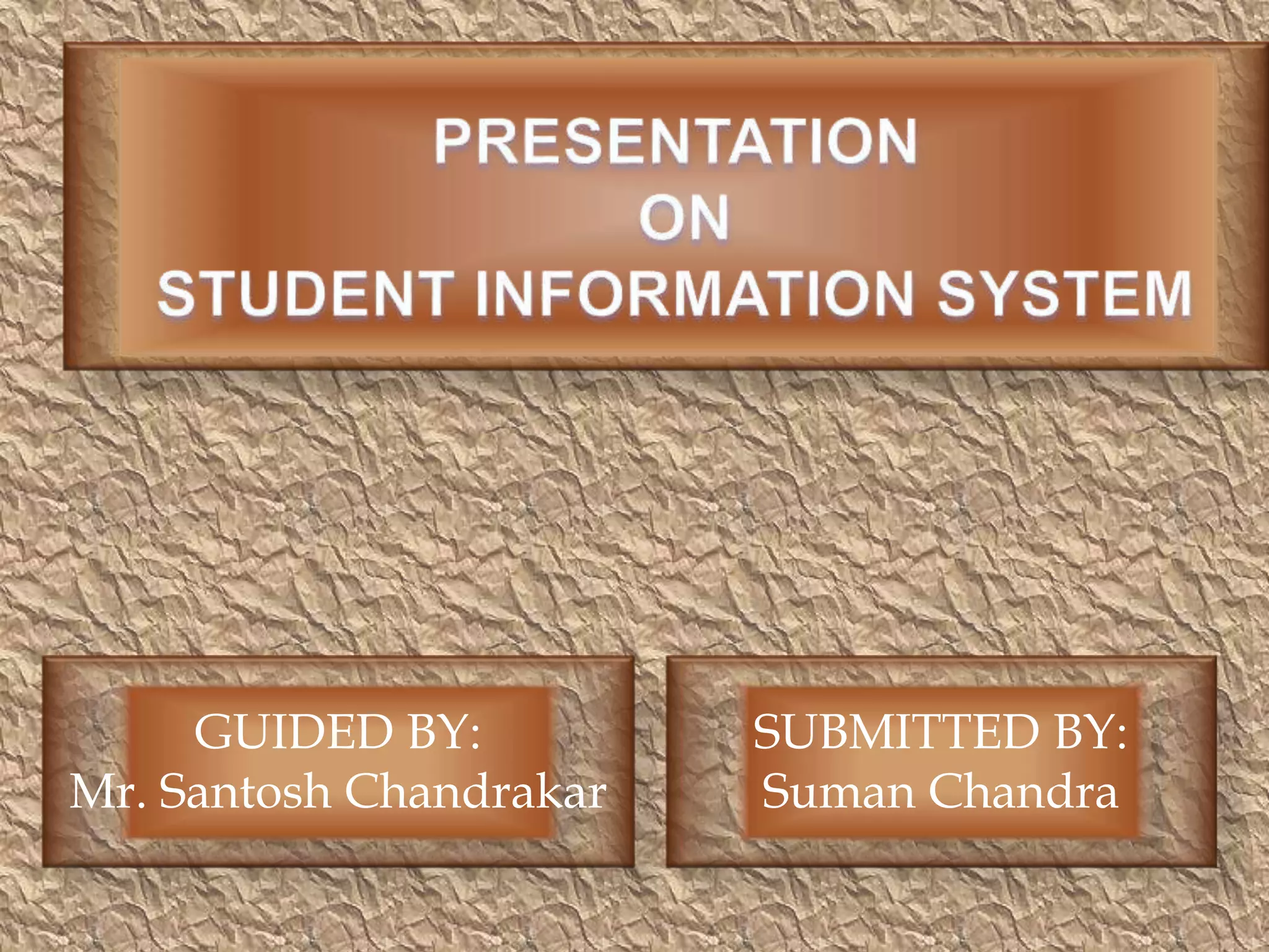 Student information system project report | PPTX | Computing ...