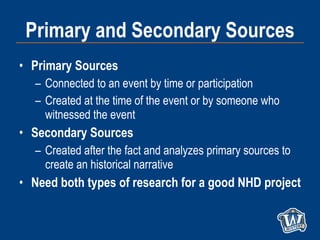 Student NHD Intro | PPT