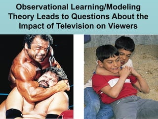 Observational Learning/Modeling
Theory Leads to Questions About the
Impact of Television on Viewers
 