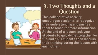 3. Two Thoughts and a
Question
 