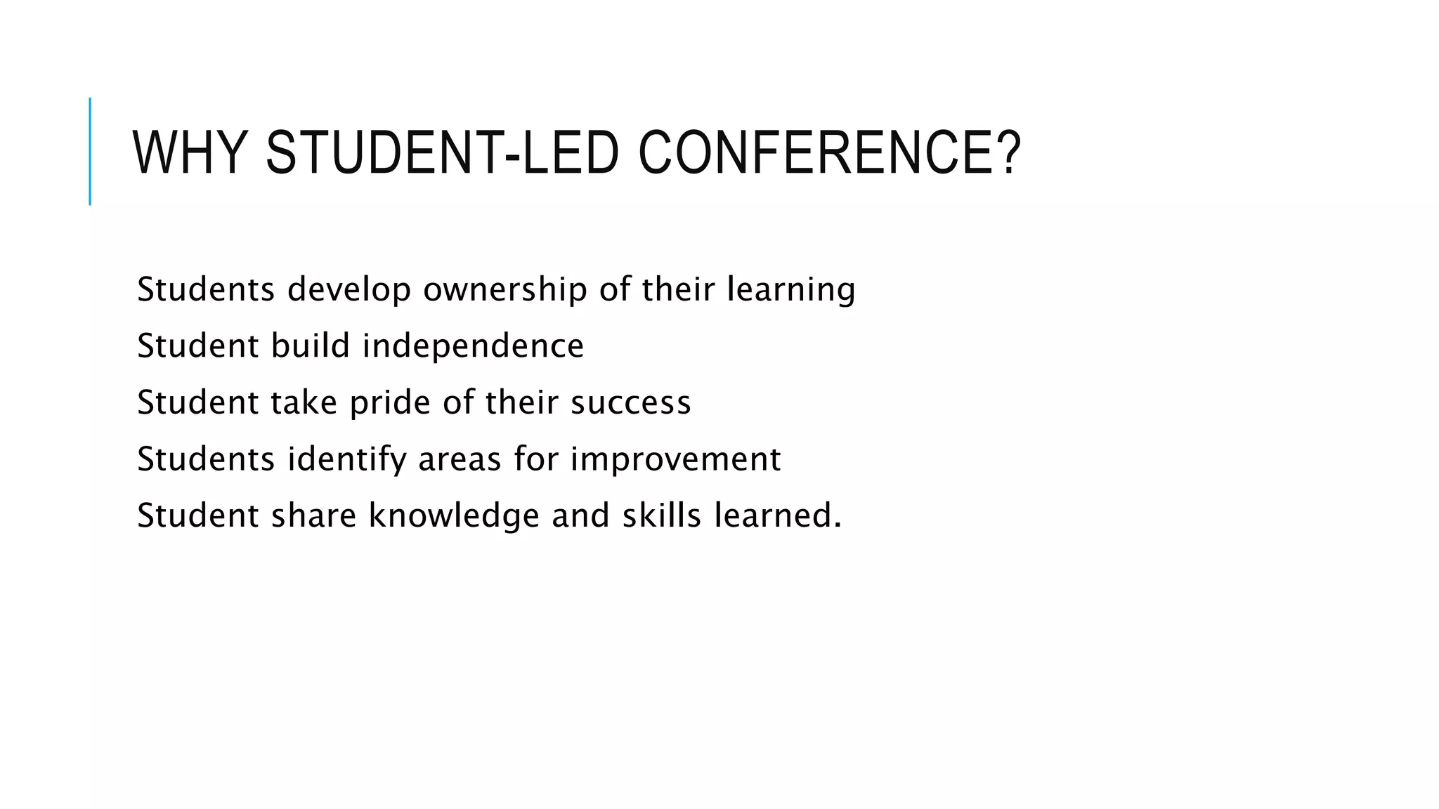 Student led conference in science | PPT