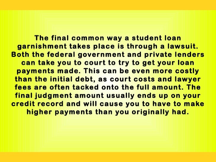 Student loan garnishments secrets revealed on student loan garnishments