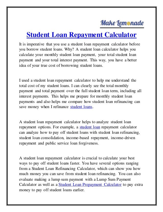 Income Based Student Loan Repayment Chart