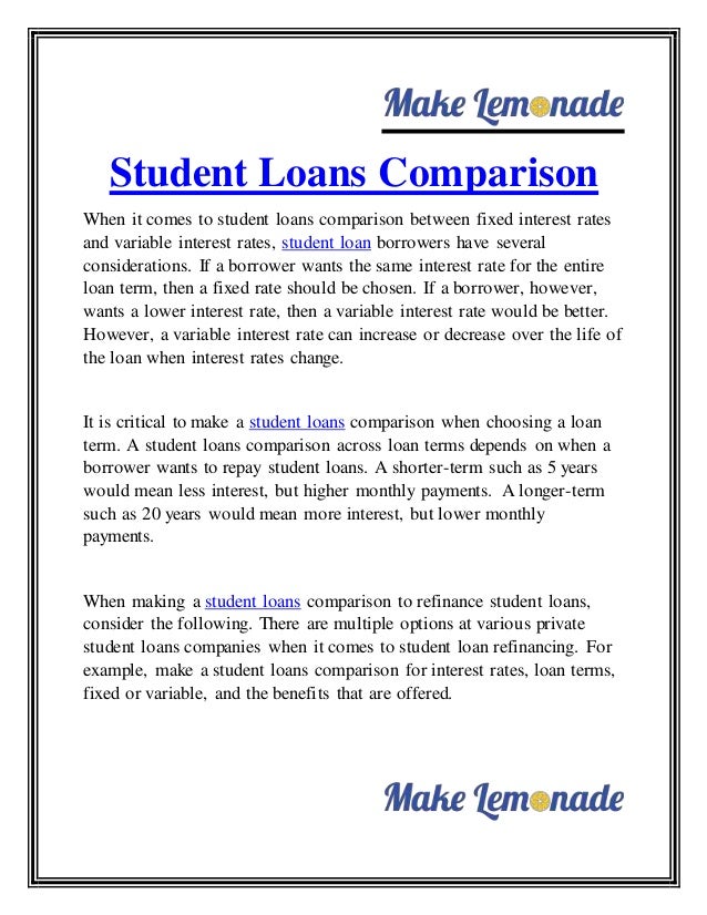 student loan variable or