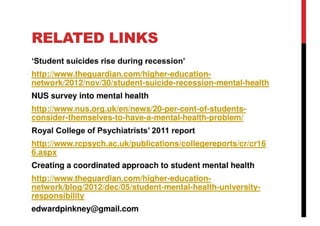Student Mental Health & Wellbeing | PDF