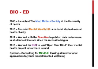 Student Mental Health & Wellbeing | PDF