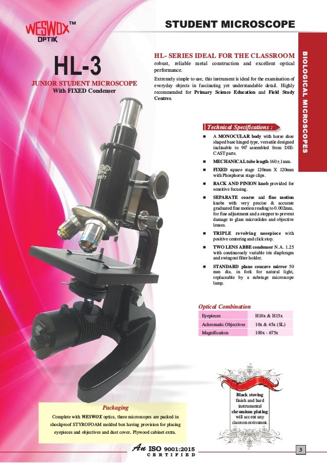 Student microscope hl 3 PDF