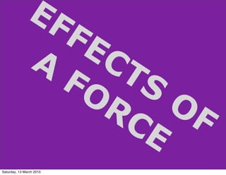 EF
                 FE
                A CT
                 FO S
                    RC  OF
                      E
Saturday, 13 March 2010
 