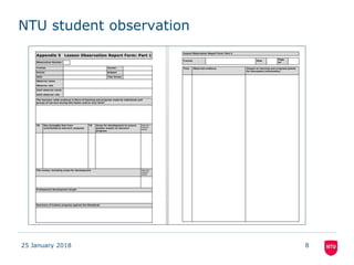 NTU student observation
25 January 2018 8
 