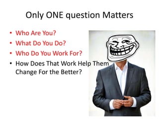 One Question Matters Student ownership and self efficacy | PPTX