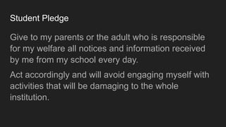 Surabaya Cambridge School Student Pledge for Academic Excellence and ...