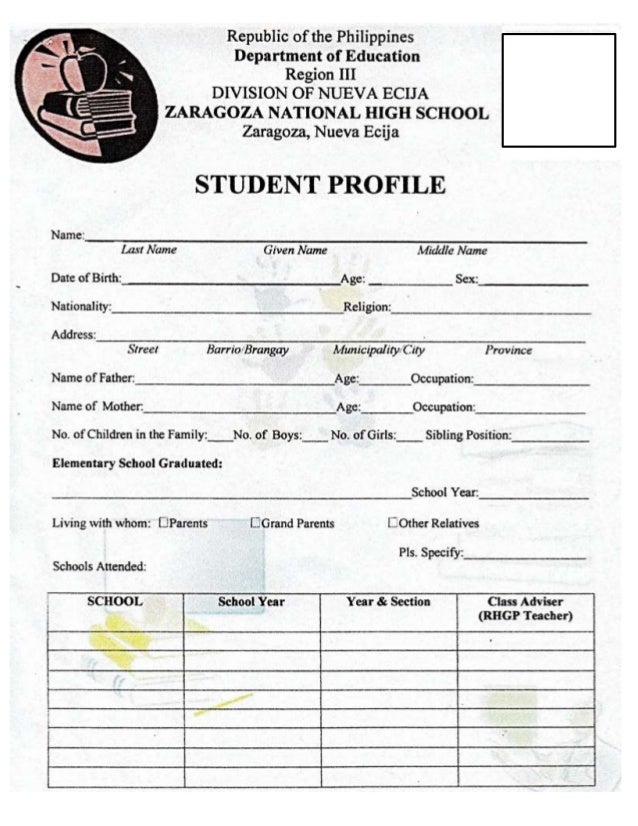 student-profile-template