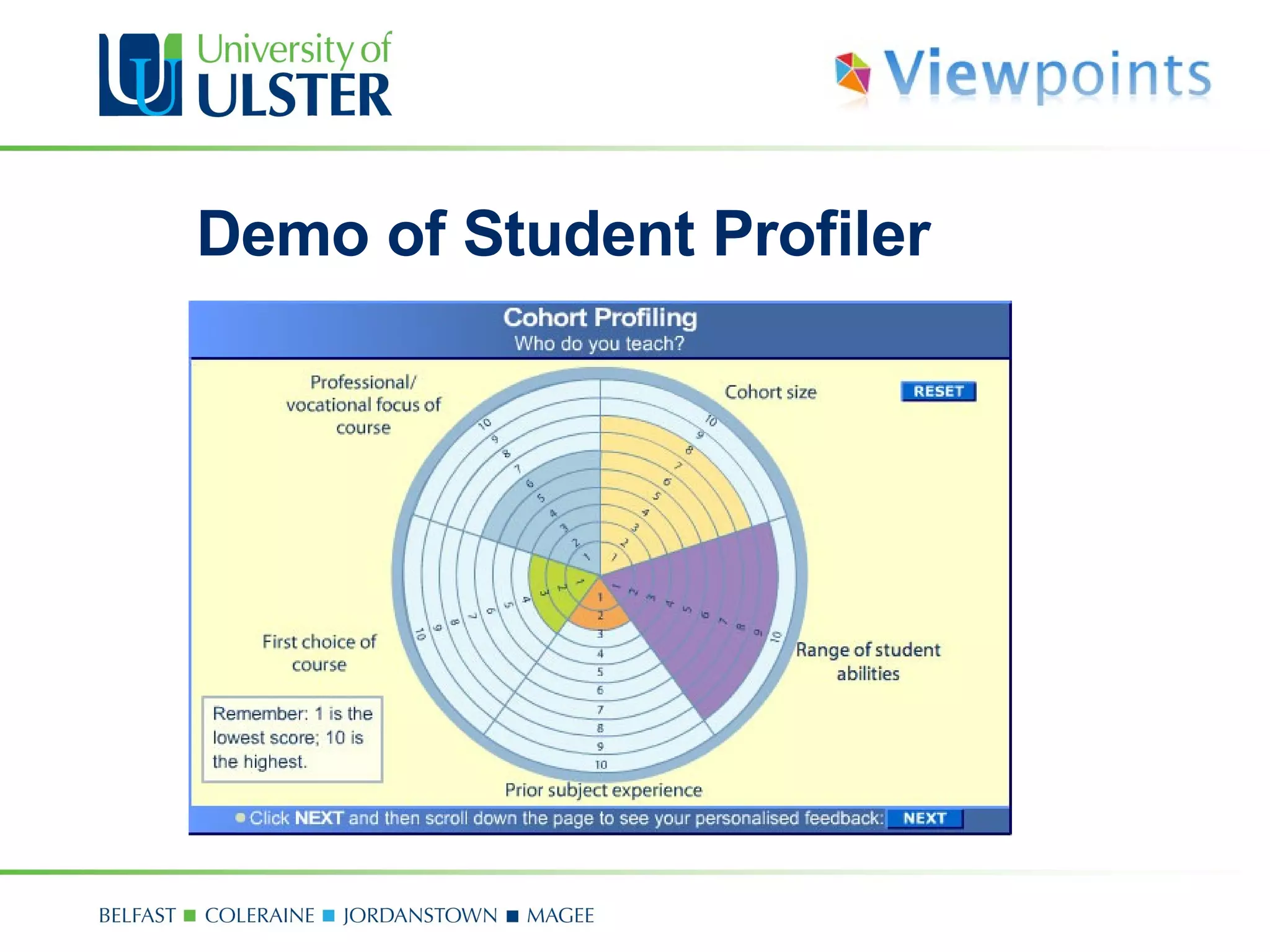 Demo of Student Profiler 