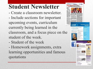 Student project ideas using microsoft publiher | PPTX