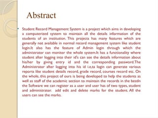 student record engineering second yr.pptx