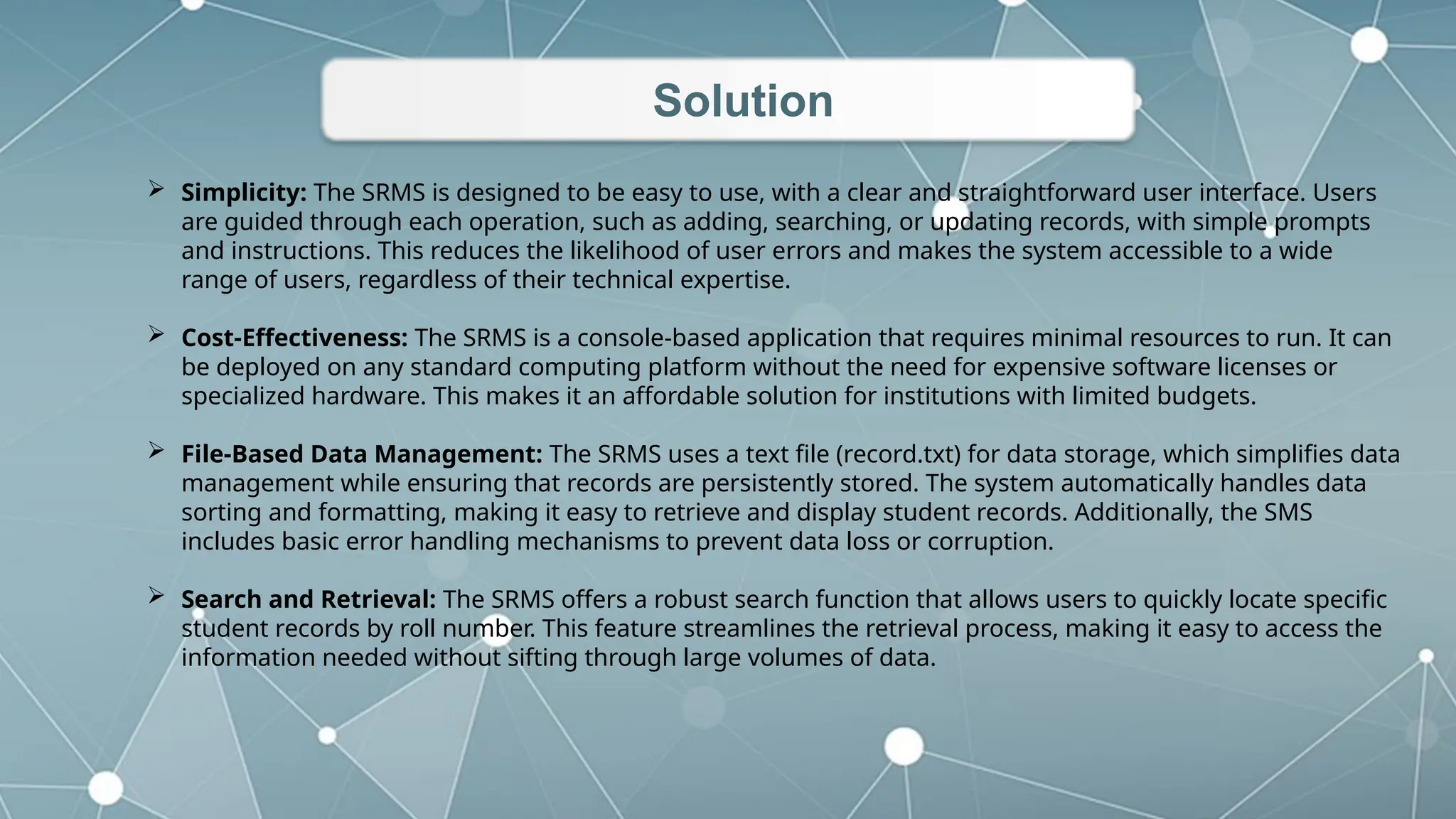 STUDENT RECORD MANAGEMENT SYSTEM USING C++ | PPTX