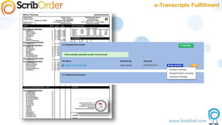 e-Transcripts Fulfillment
 