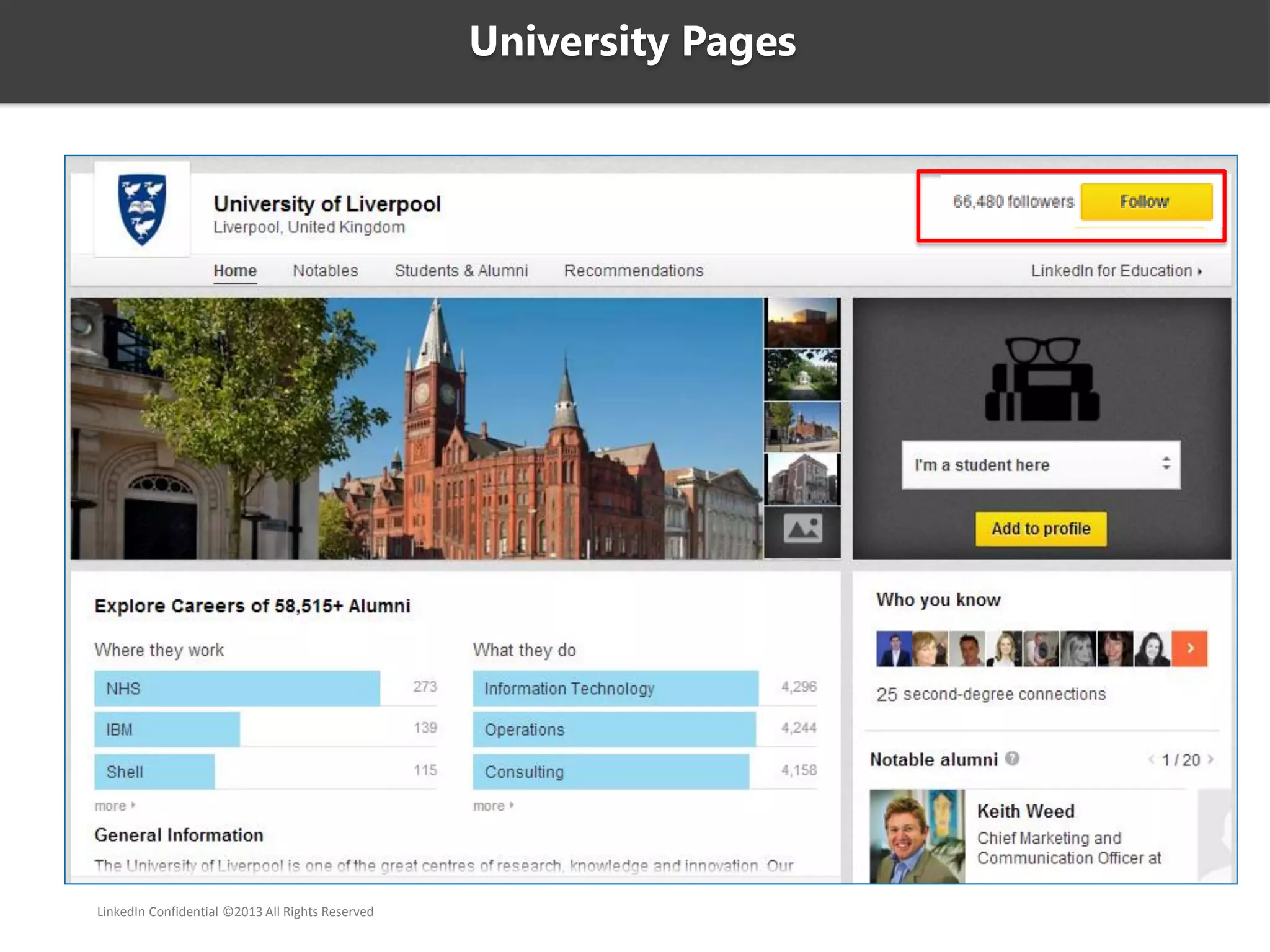 University Pages
LinkedIn Confidential ©2013 All Rights Reserved
 