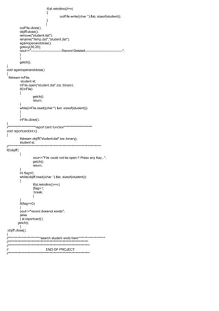 Student Report Card Generate System Doc