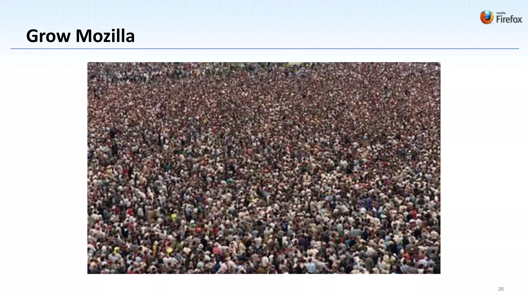 Grow Mozilla




               26
 