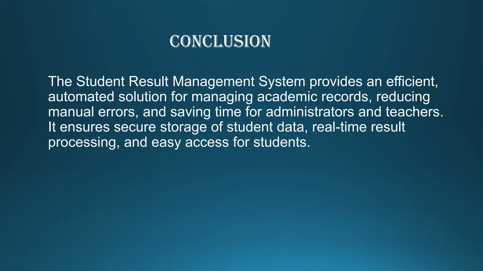 STUDENT ONLINE RESULT MANAGEMENT 1 pptx