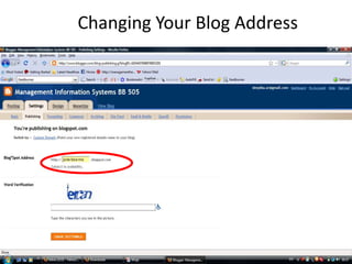 Changing Your Blog Address