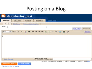 Posting on a Blog