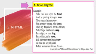 3. RHYME
14
A. True Rhyme
)
 