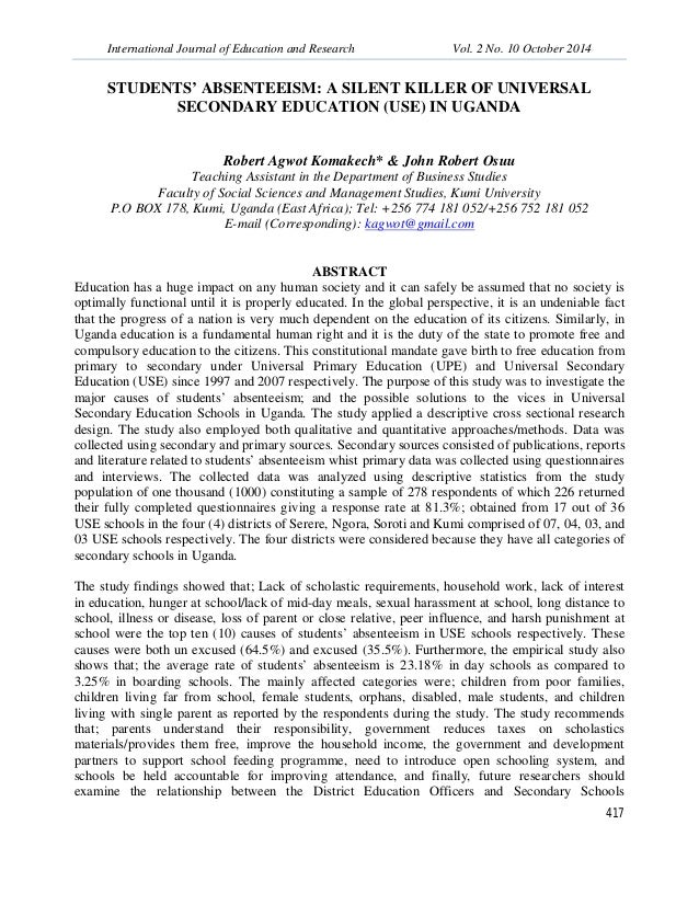 Absenteeism in school picture