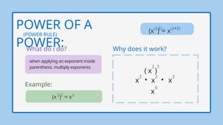Exponents In Parentheses Students are able to use exponent rules to simplify expressions.pptx