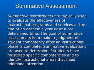 Students Assessment guides teach to form their formative and summative ...