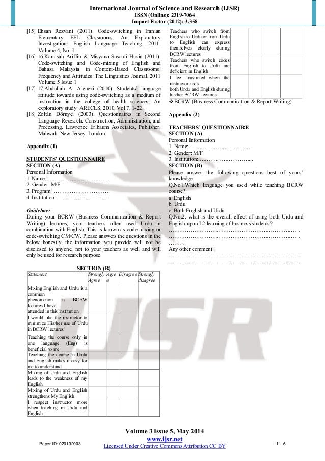 Students attitude towards teachers code switching code mixing