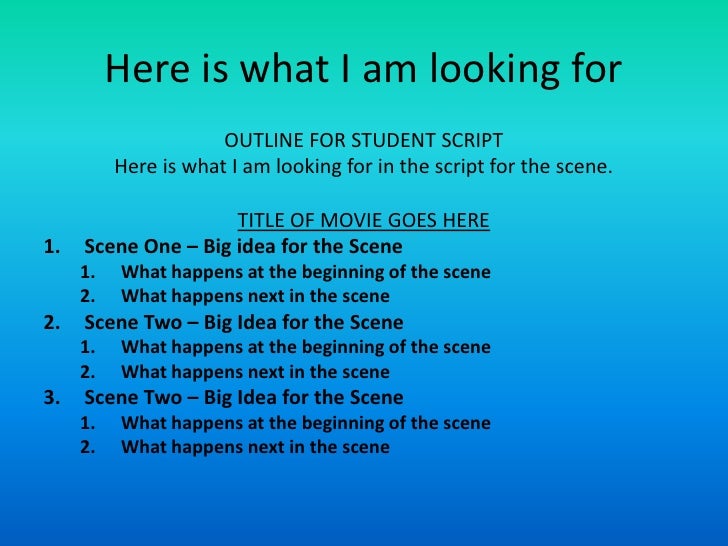 movie outline