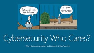 Why cybersecurity matters and Careers in Cyber Security
 
