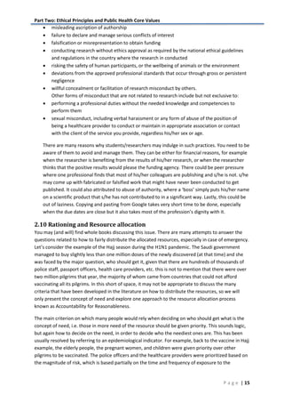 Students handout online course introduction to public health ethics ...