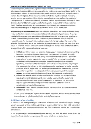 Students handout online course introduction to public health ethics ...