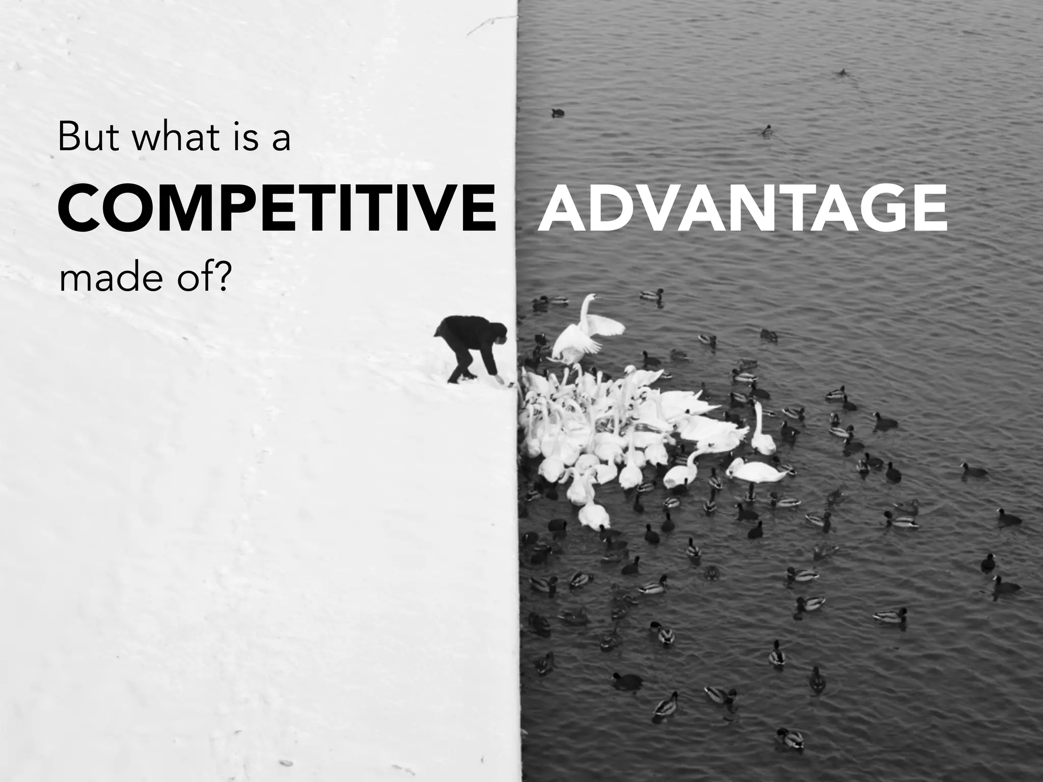 But what is a
COMPETITIVE ADVANTAGE
made of?
 