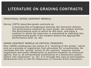 Students Perceptions of a Grading Contract Model | PPTX