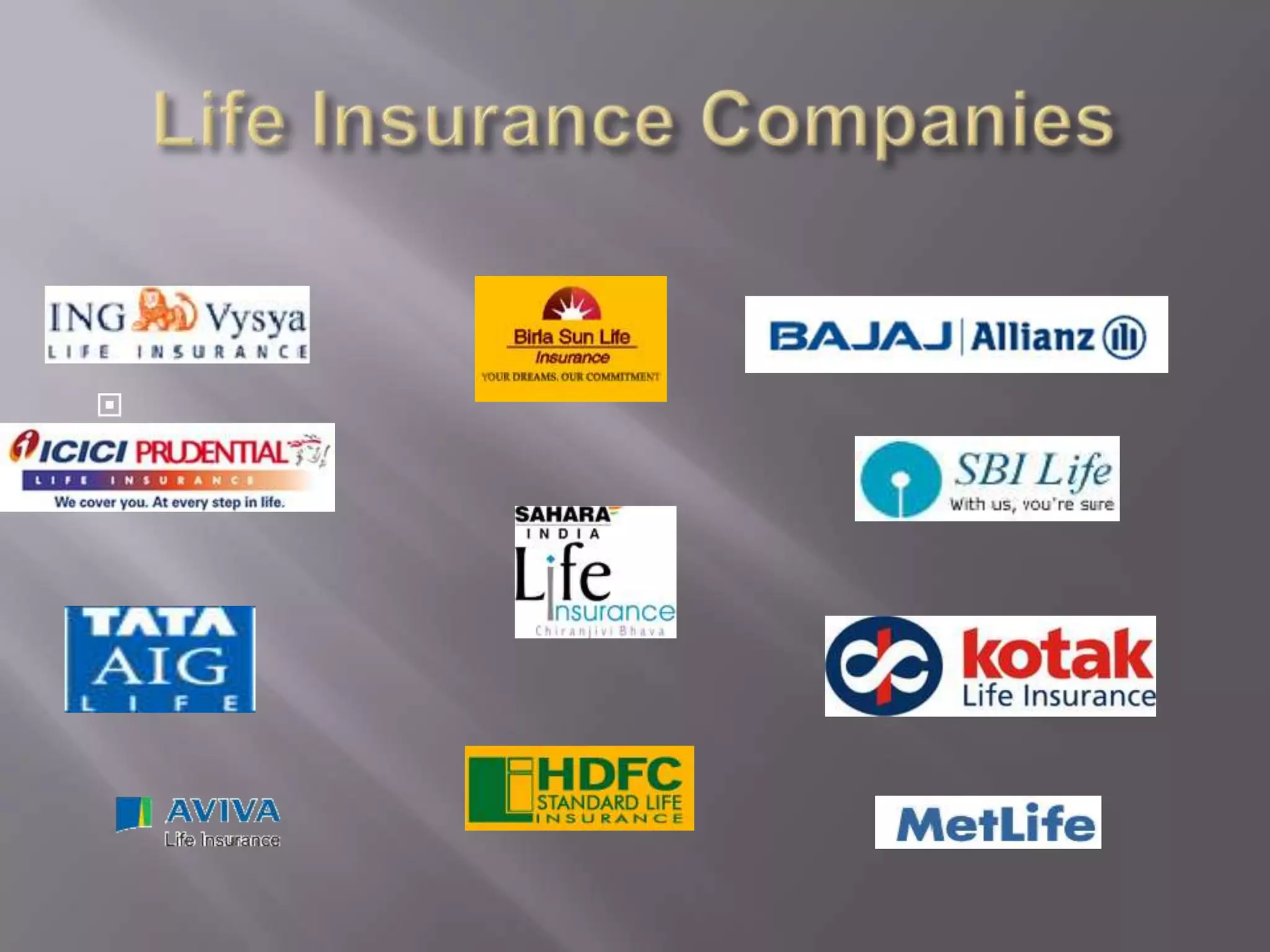 Life Insurance Companies                                     