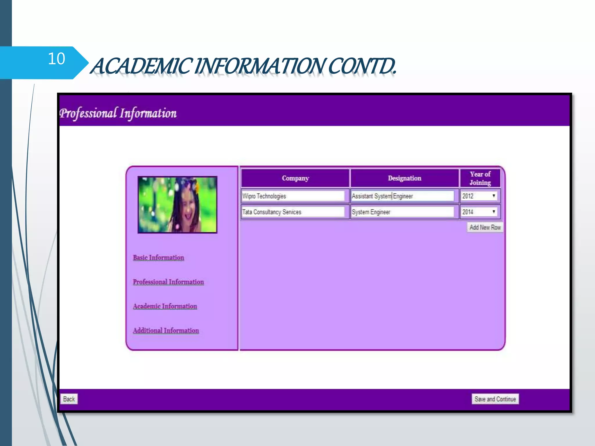 ACADEMICINFORMATIONCONTD.10
 