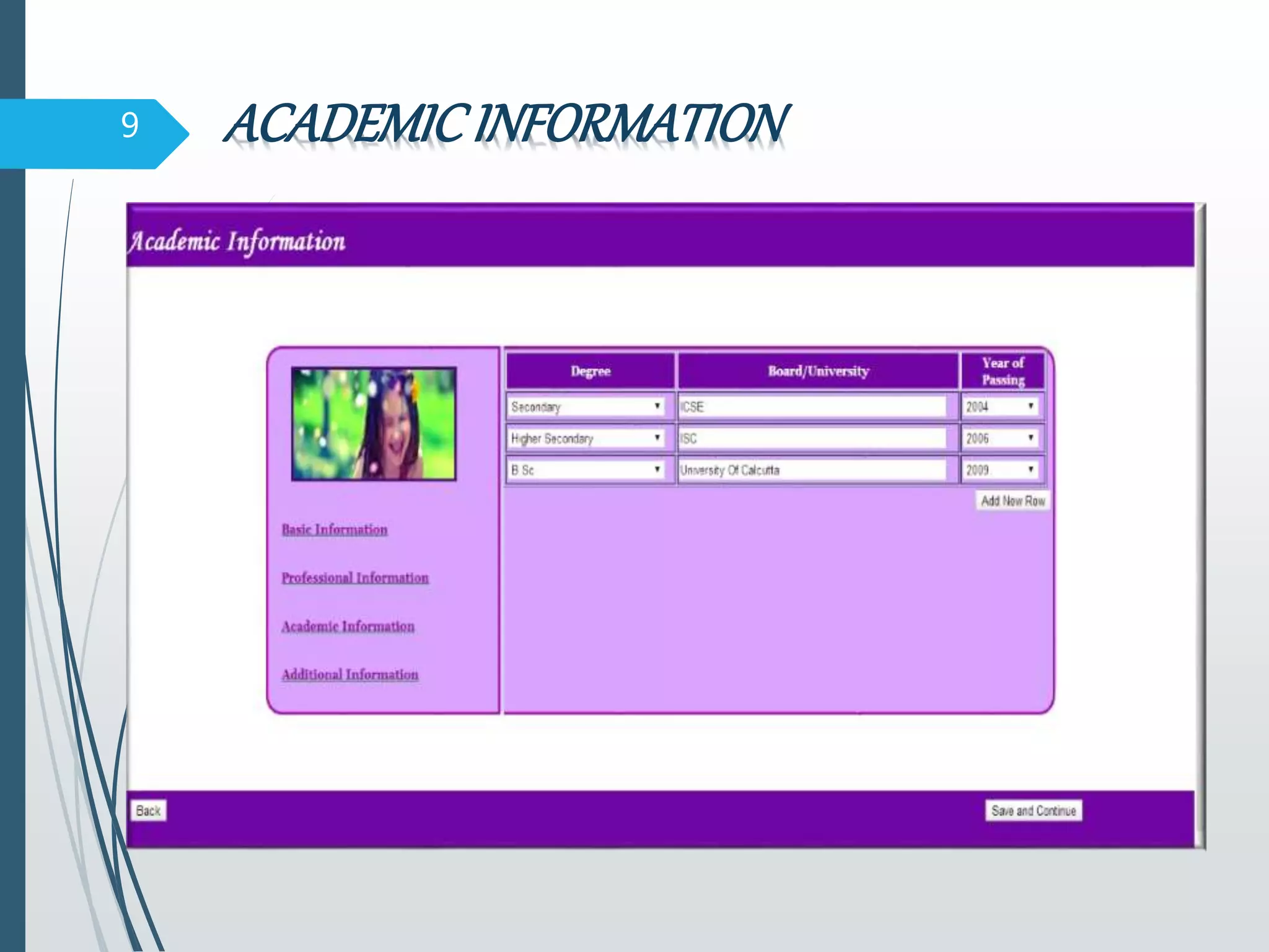 ACADEMICINFORMATION9
 