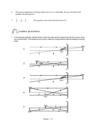 One Way Mirror Study Guide Student Study Guide Physics 534 | PDF