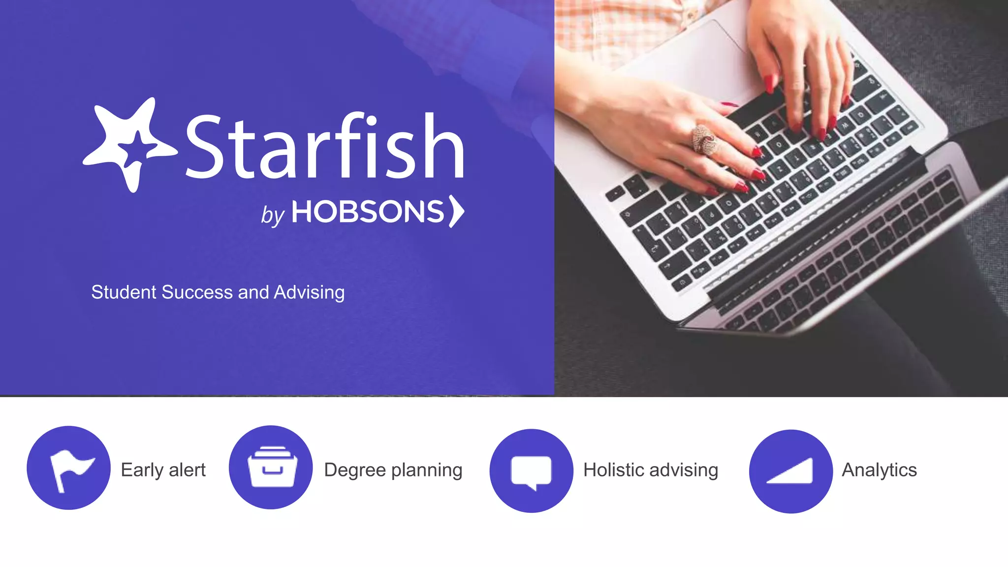 Analytics
Student Success and Advising
Early alert Holistic advisingDegree planning
 