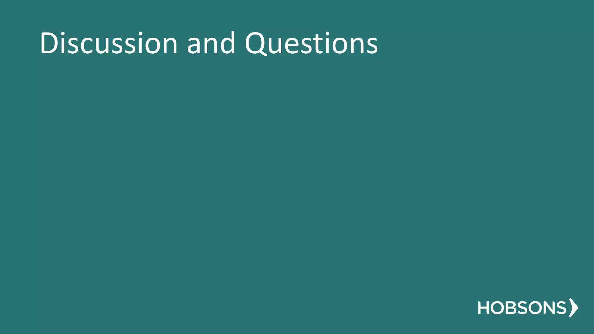 Discussion and Questions
 