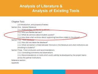 Analysis of Literature &
Analysis of Existing Tools
Analysis of Literature &
Analysis of Existing Tools
 