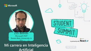 Student Summit - Conoce más sobre mi carrera en IA y Datos.pptx