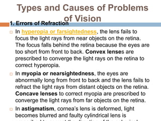 Vision Problems Light Rays Students Who are Blind or Have Low Vision | PPTX